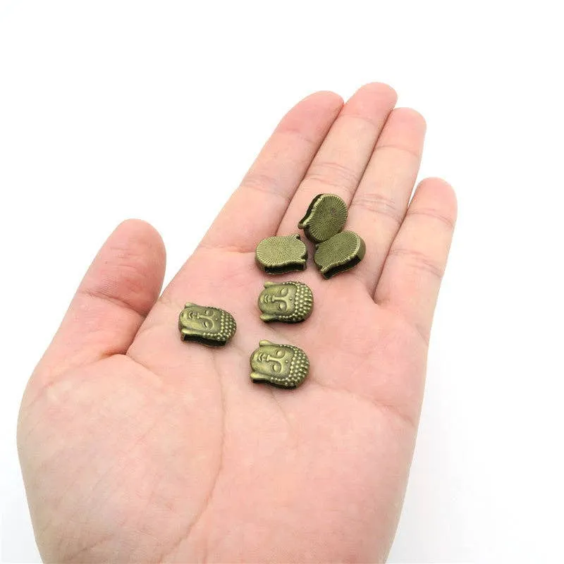 10 Pcs for 10mm flat leather,Antique Brass Buda jewelry supplies jewelry finding D-1-10-66