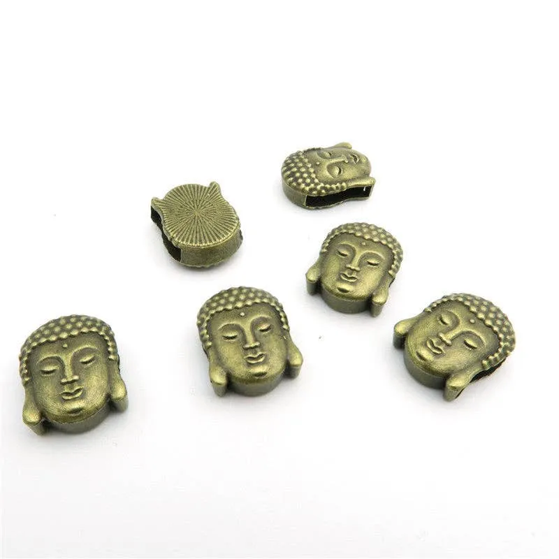 10 Pcs for 10mm flat leather,Antique Brass Buda jewelry supplies jewelry finding D-1-10-66