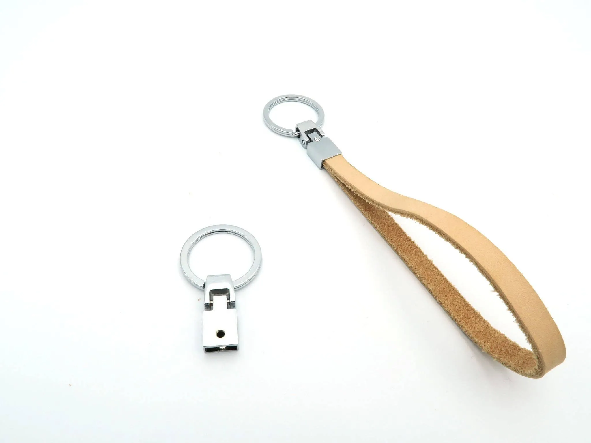 10 Pcs For 10mm flat leather,Antique Silver keychain ends  jewelry supplies jewelry finding D-1-10-1
