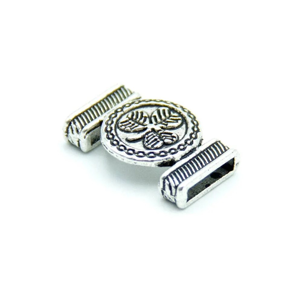 10pcs antique silver zamak clove slider for 10mm flat cord D-1-10-177