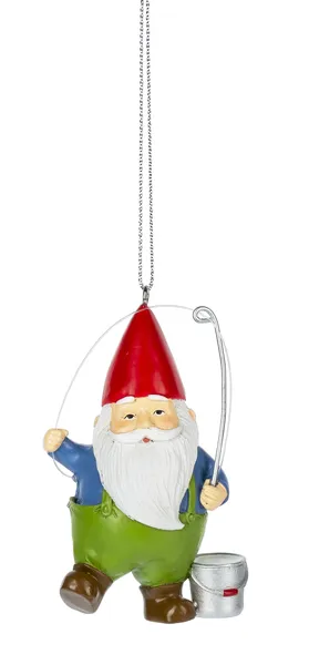 3.5"H Gnome Fishing Ornament (sold individually)
