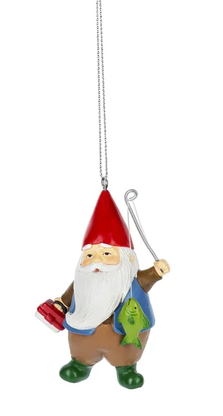 3.5"H Gnome Fishing Ornament (sold individually)