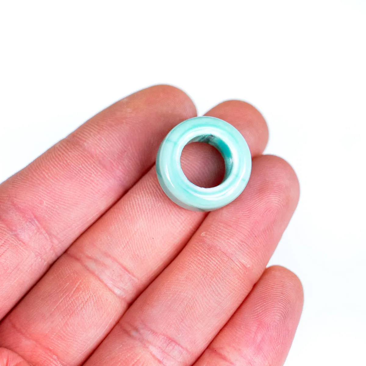 5pcs about 11mm round Ceramic Slider , Jewelry Finding D-2-37