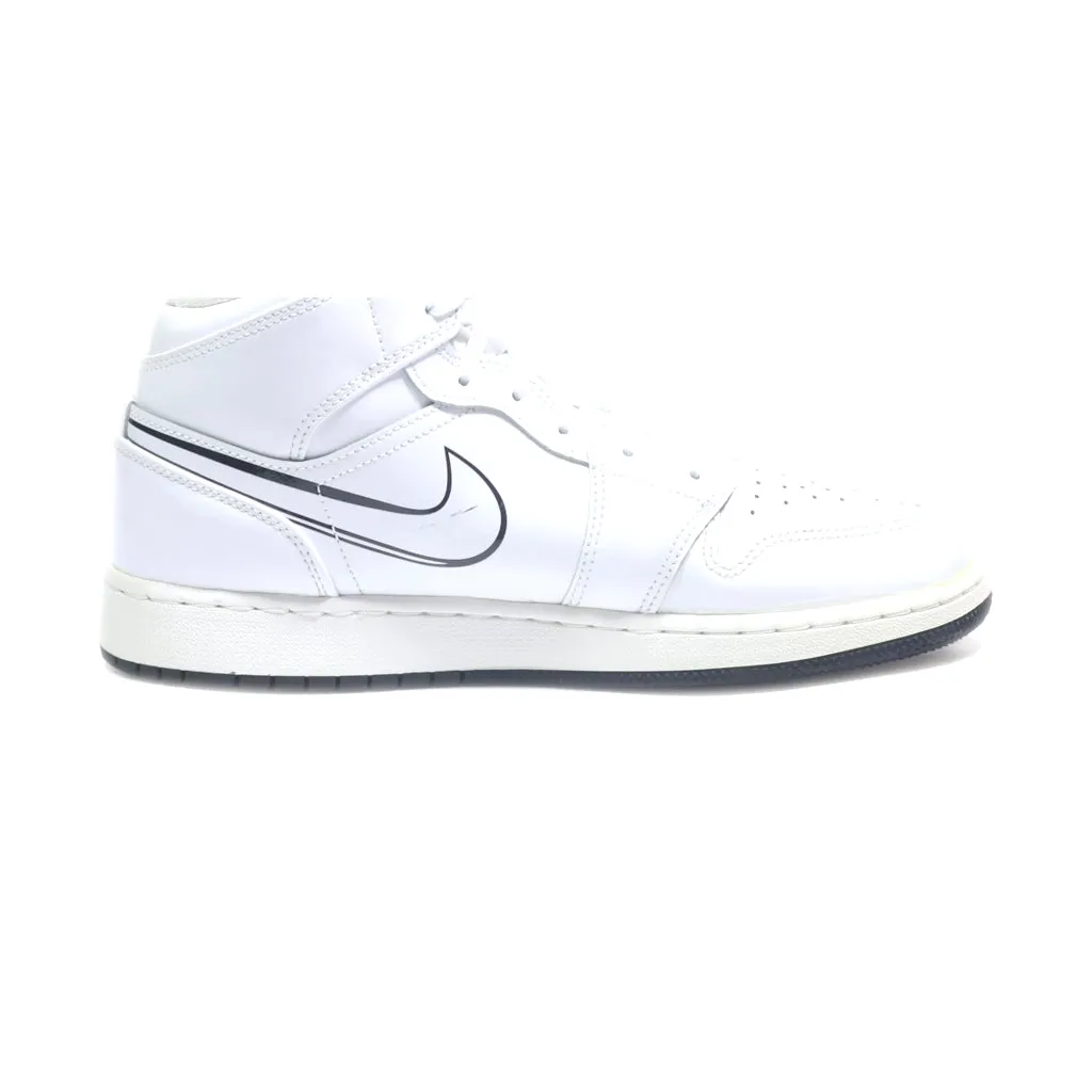 Air Jordan 1 Mid High-Top Sneakers Leather White Colour For Women