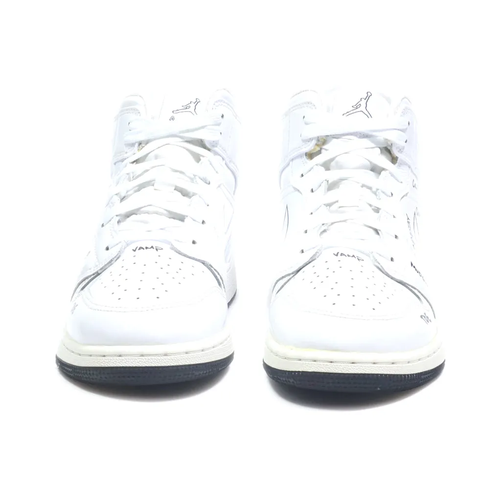 Air Jordan 1 Mid High-Top Sneakers Leather White Colour For Women