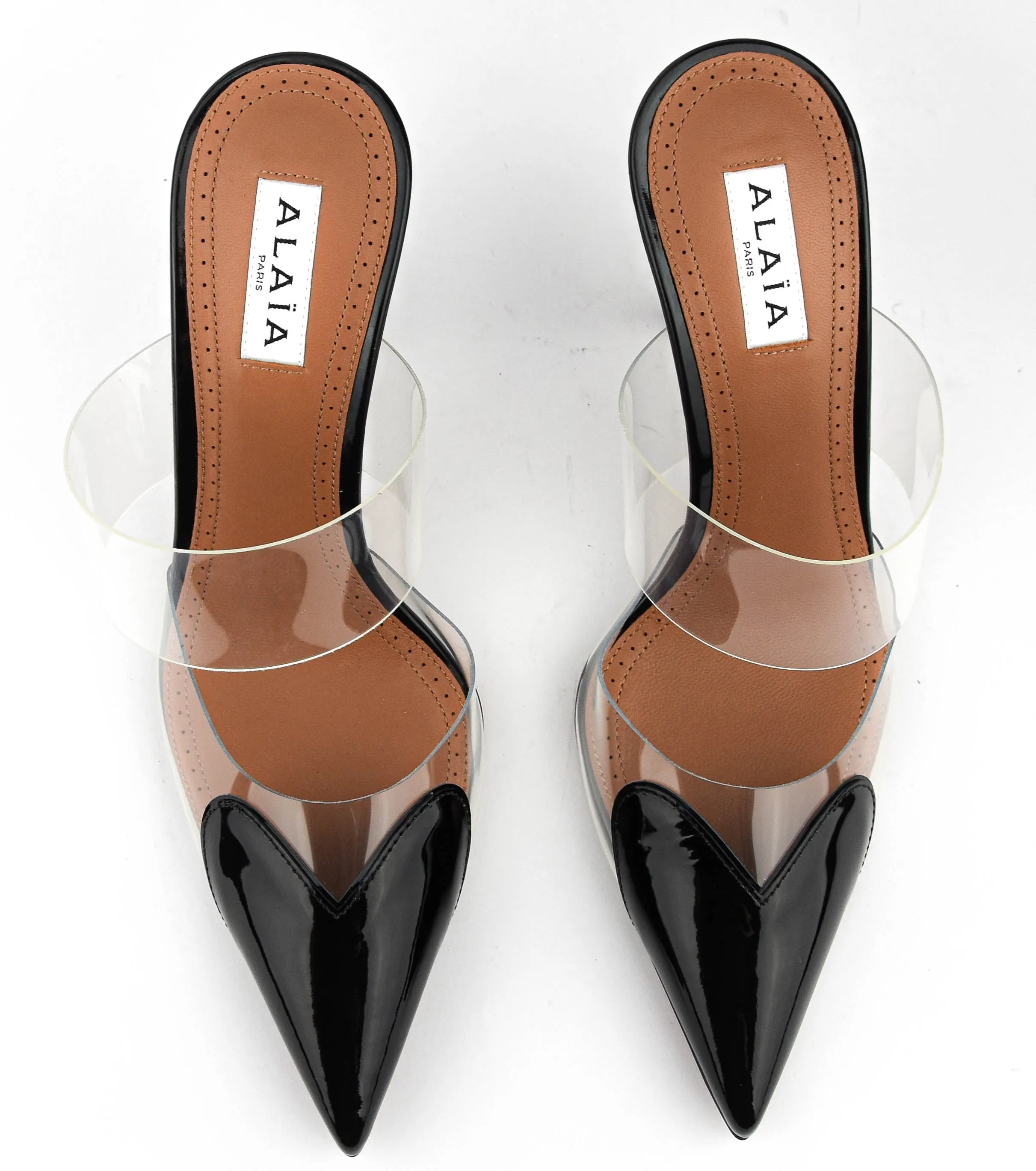 ALAIA COEUR MULES BLACK