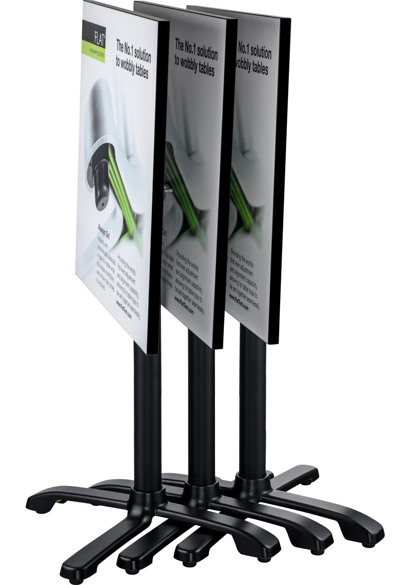 Auto Adjust SX26 Bar Height Flip Top Stackable Table Base Black | In Stock