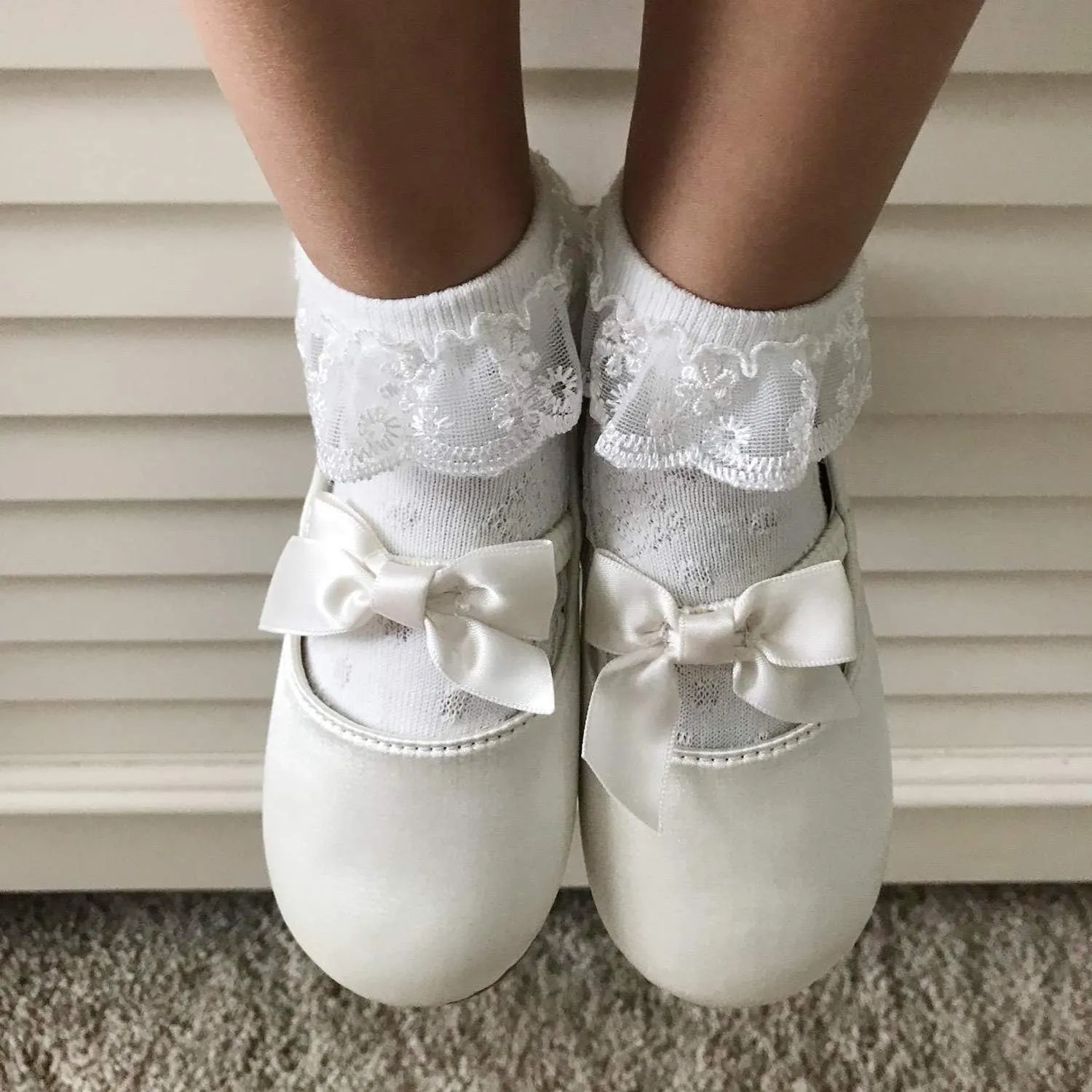 BQUBO Baby Girls Socks Eyelet Ruffle Lace Sock Baby Socks Newborn/Infant/Toddlers/Kids Frilly Summer Thin Dress Sock
