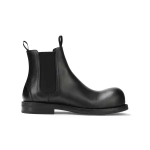 BULB TOE CHELSEA BOOT in BLACK