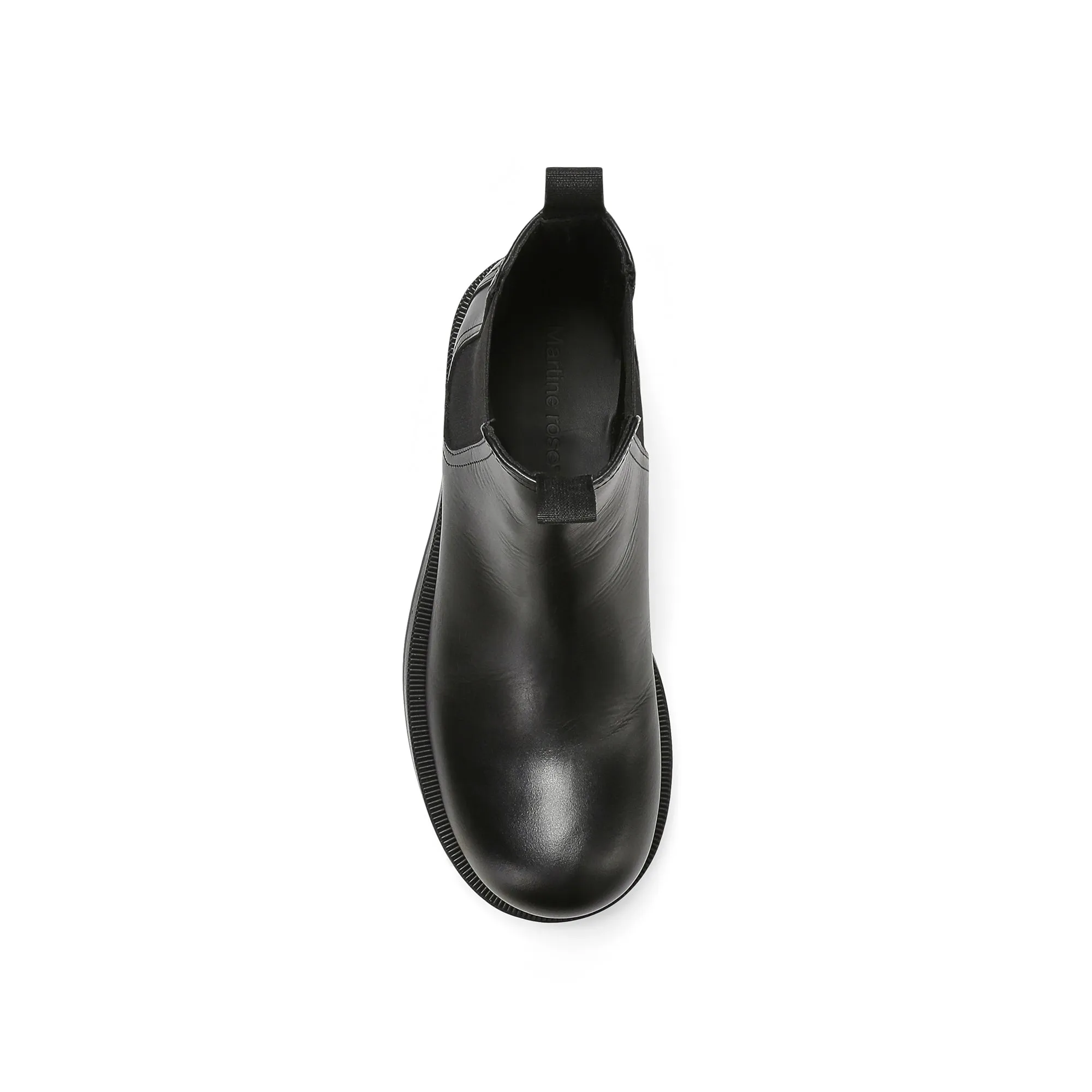 BULB TOE CHELSEA BOOT in BLACK