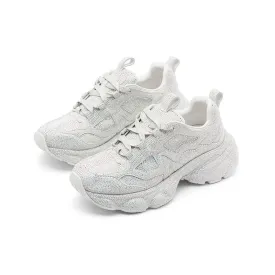Butterfly Manor Butterfly Dream Series Rhinestones Clunky Sneaker In White