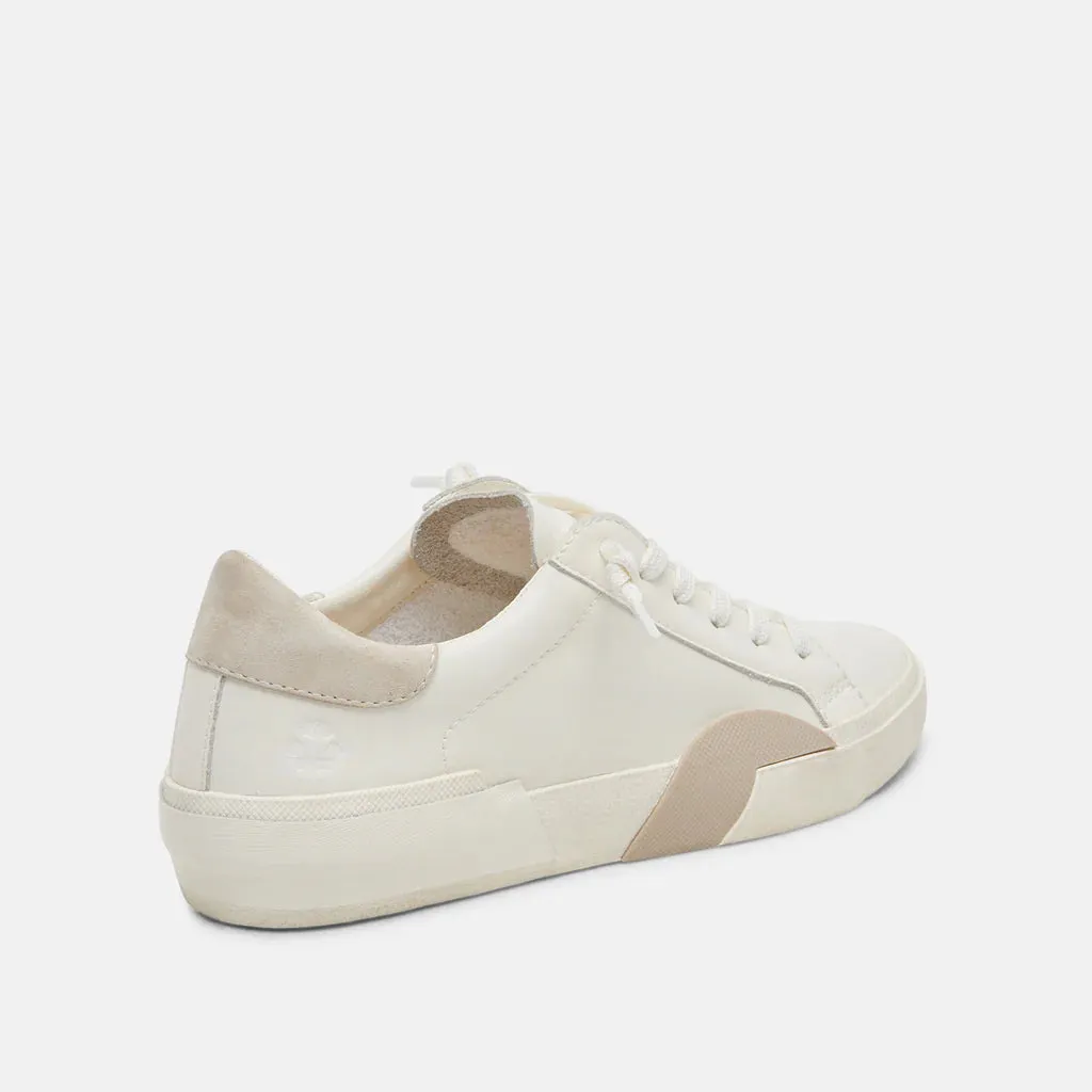 Dolce Vita Zina Natural & White Leather 360 Sneakers