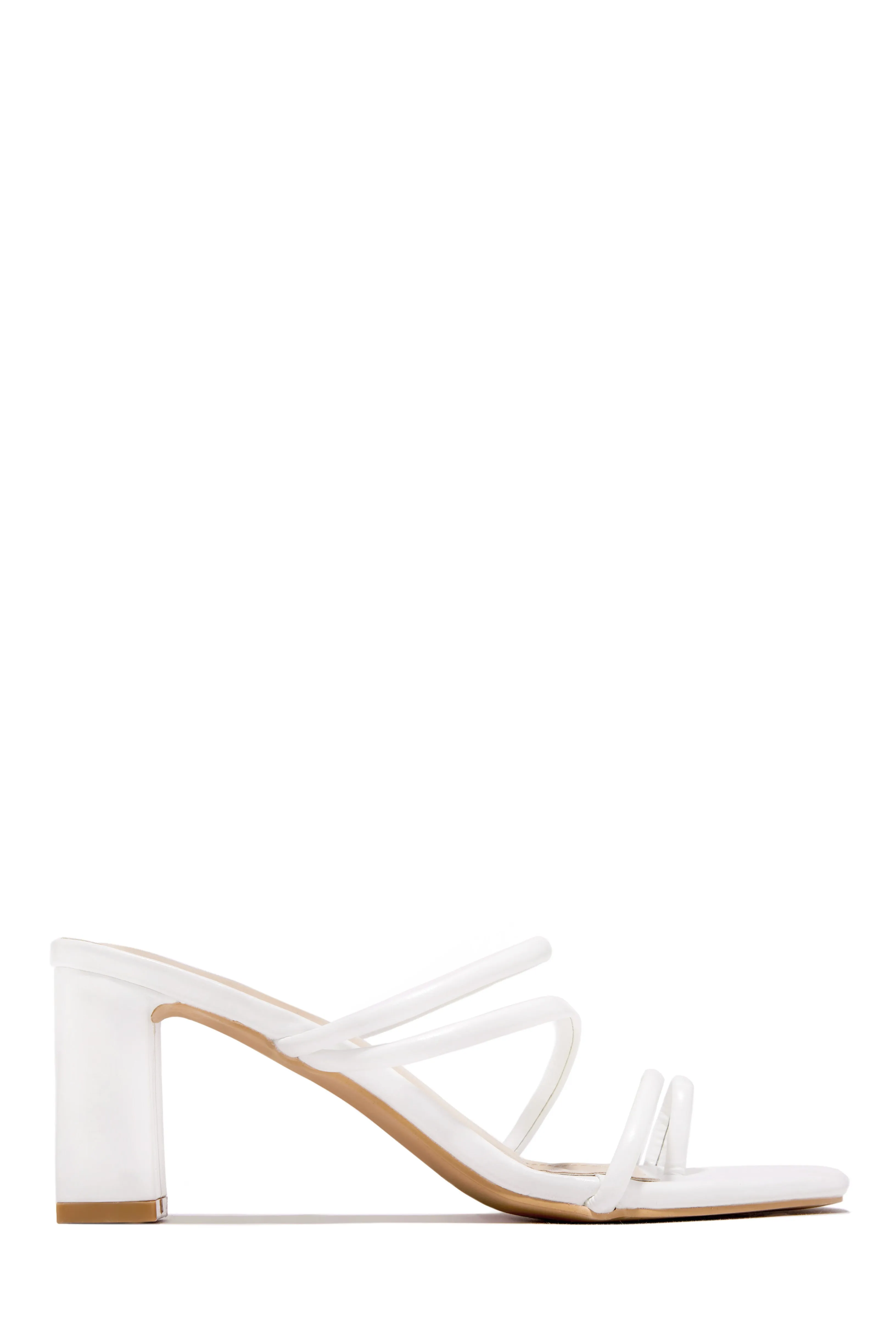 Elci Block Mid Heel Mules - Red
