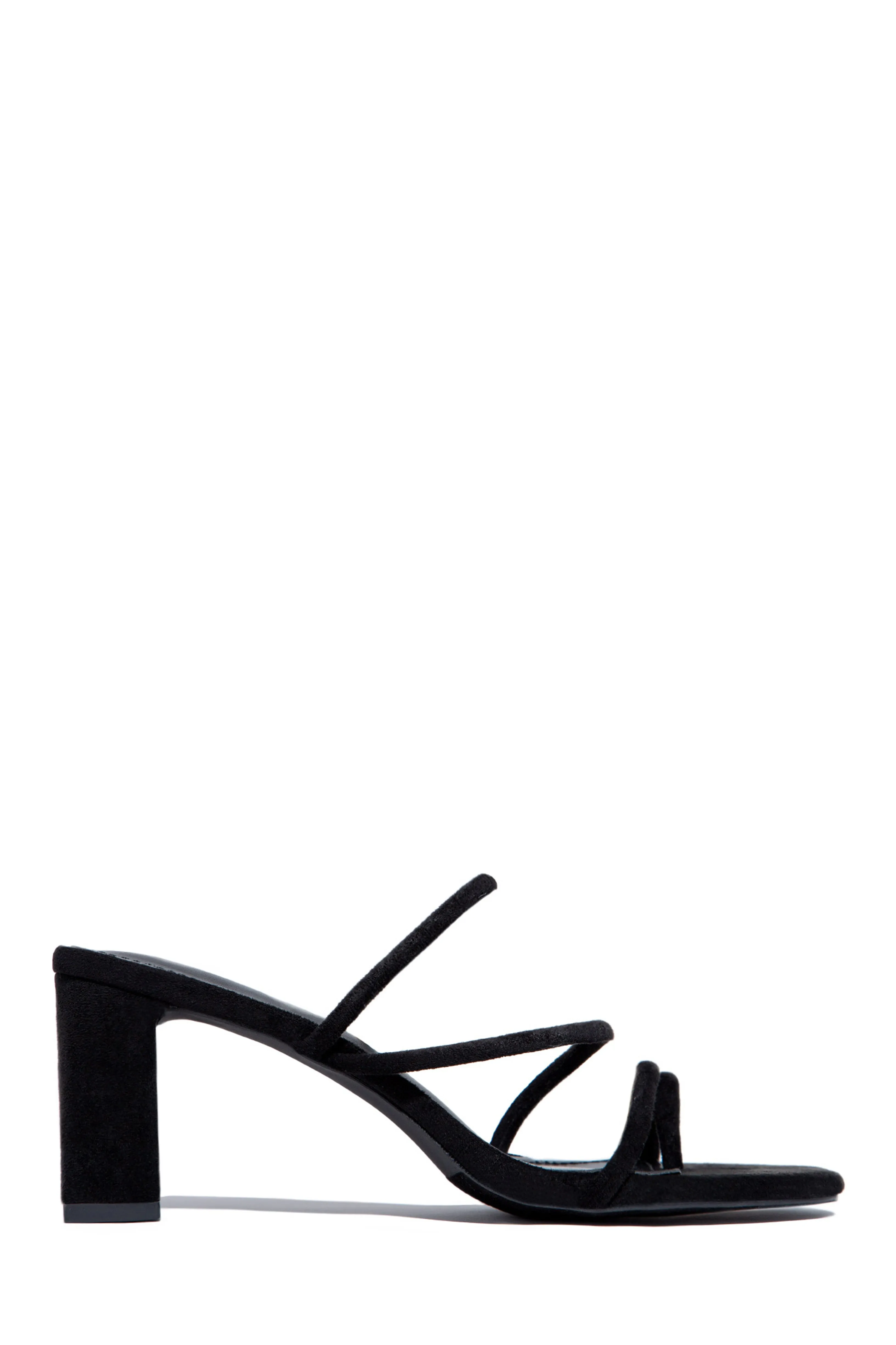 Elci Block Mid Heel Mules - Red