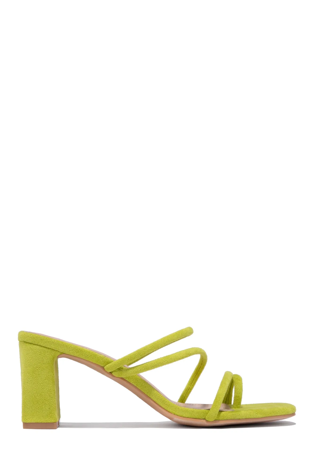 Elci Block Mid Heel Mules - Red