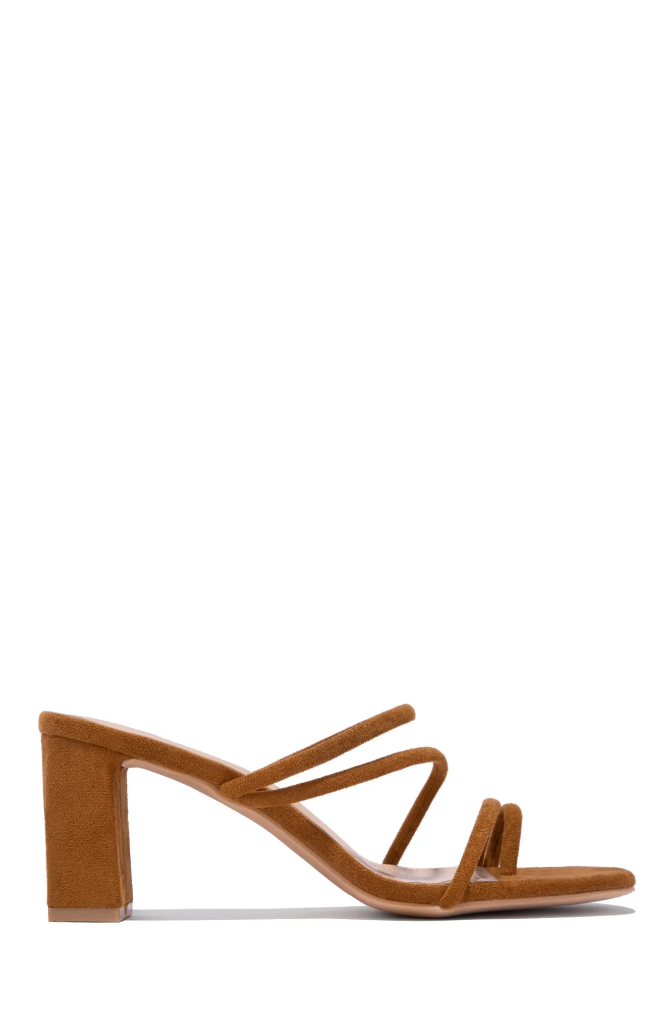 Elci Block Mid Heel Mules - Red