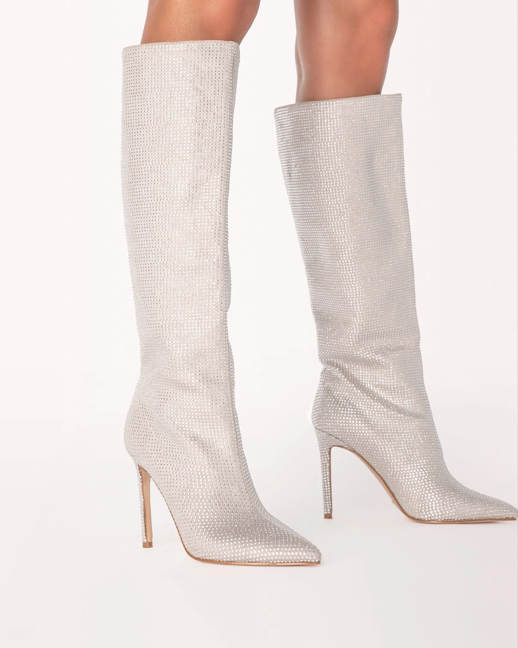 Emarie Boot Silver Diamante