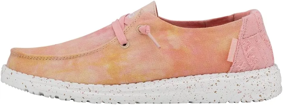 Hey Dude Women's Wendy Linen | Womens Shoes | Womens Lace Up Loafers | Comfortable & Light-Weight
