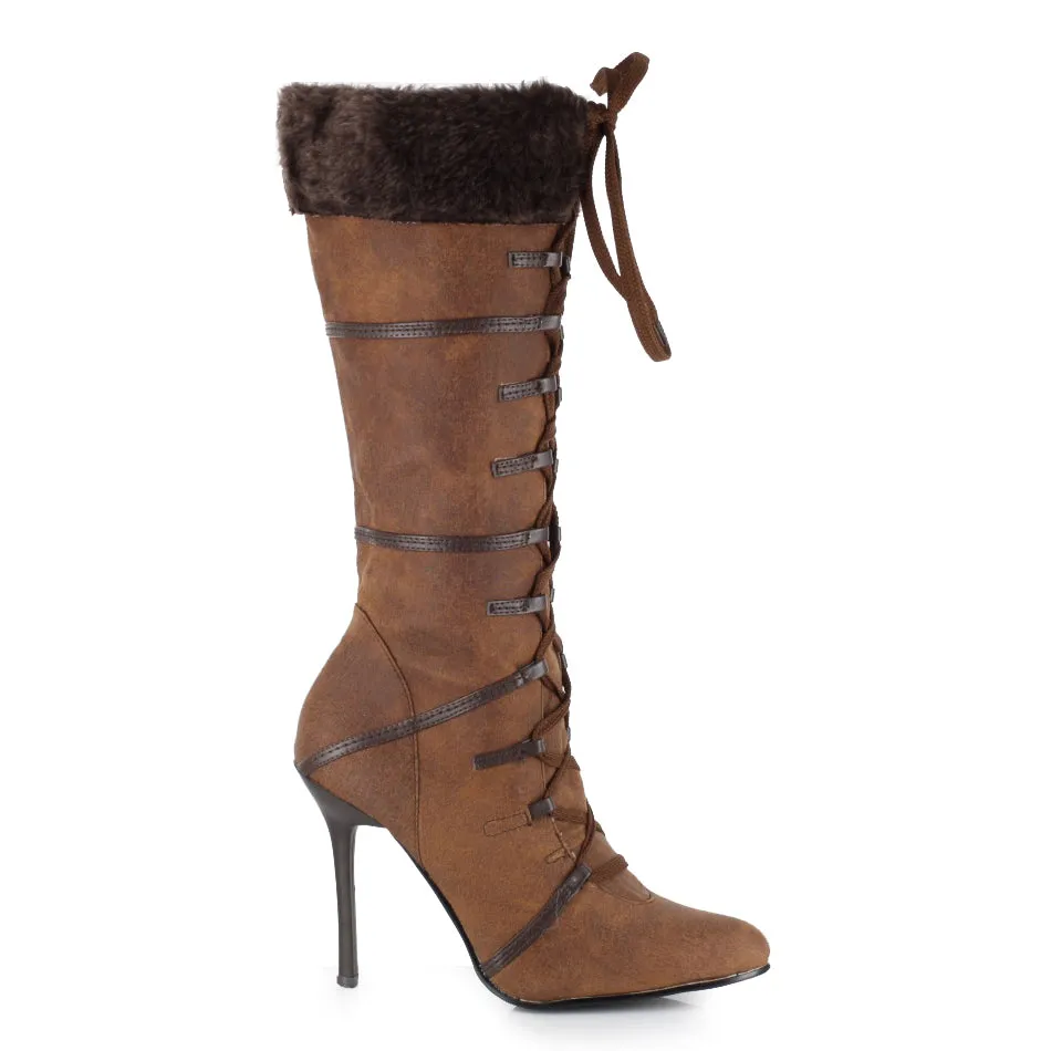 Knee High Boot With Fur
