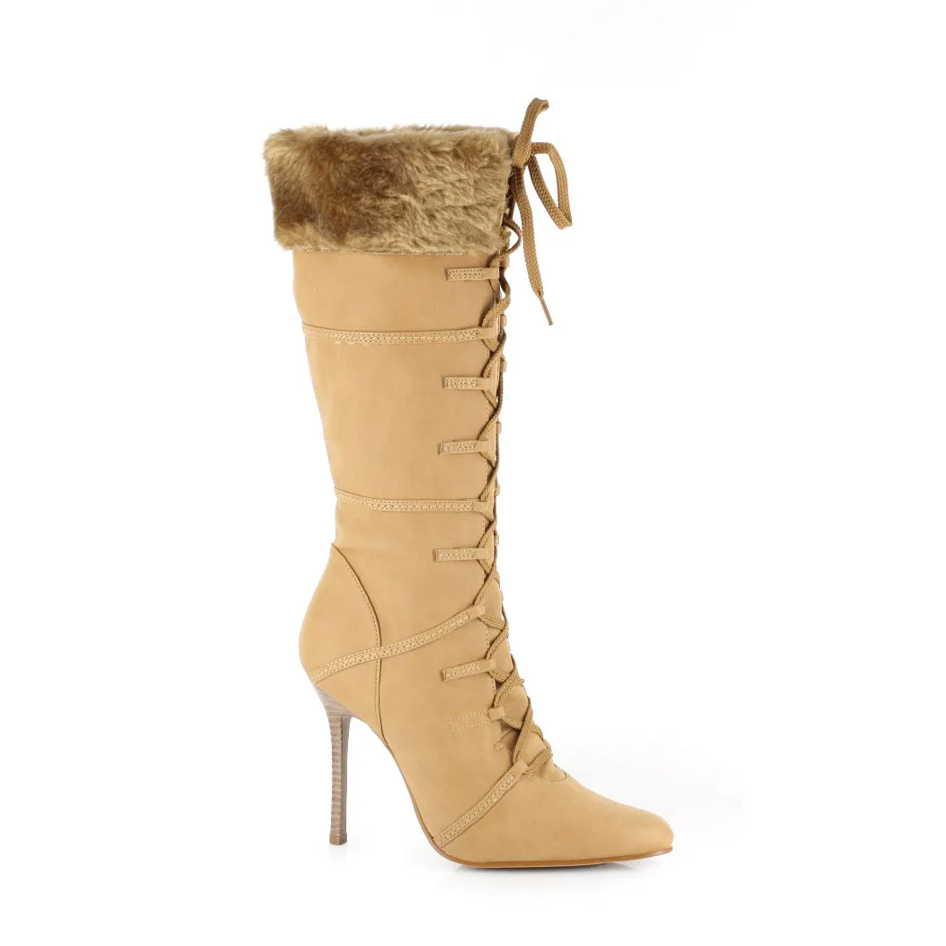 Knee High Boot With Fur
