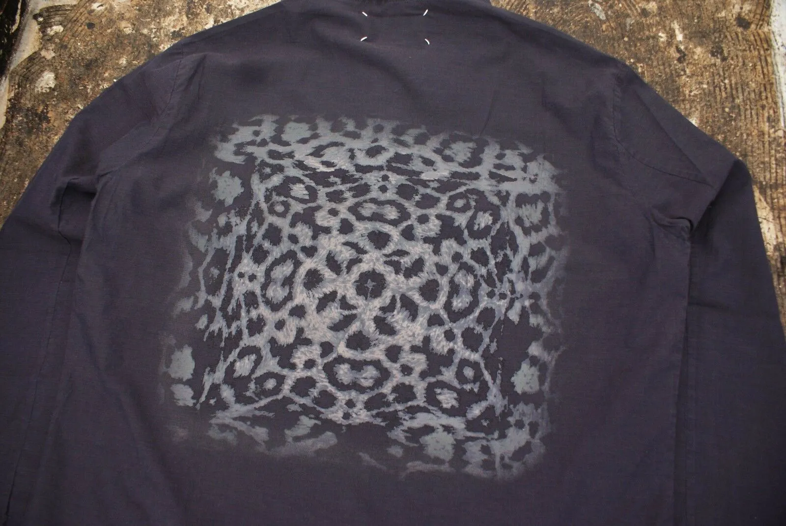 Leopard Print Navy Blue Shirt