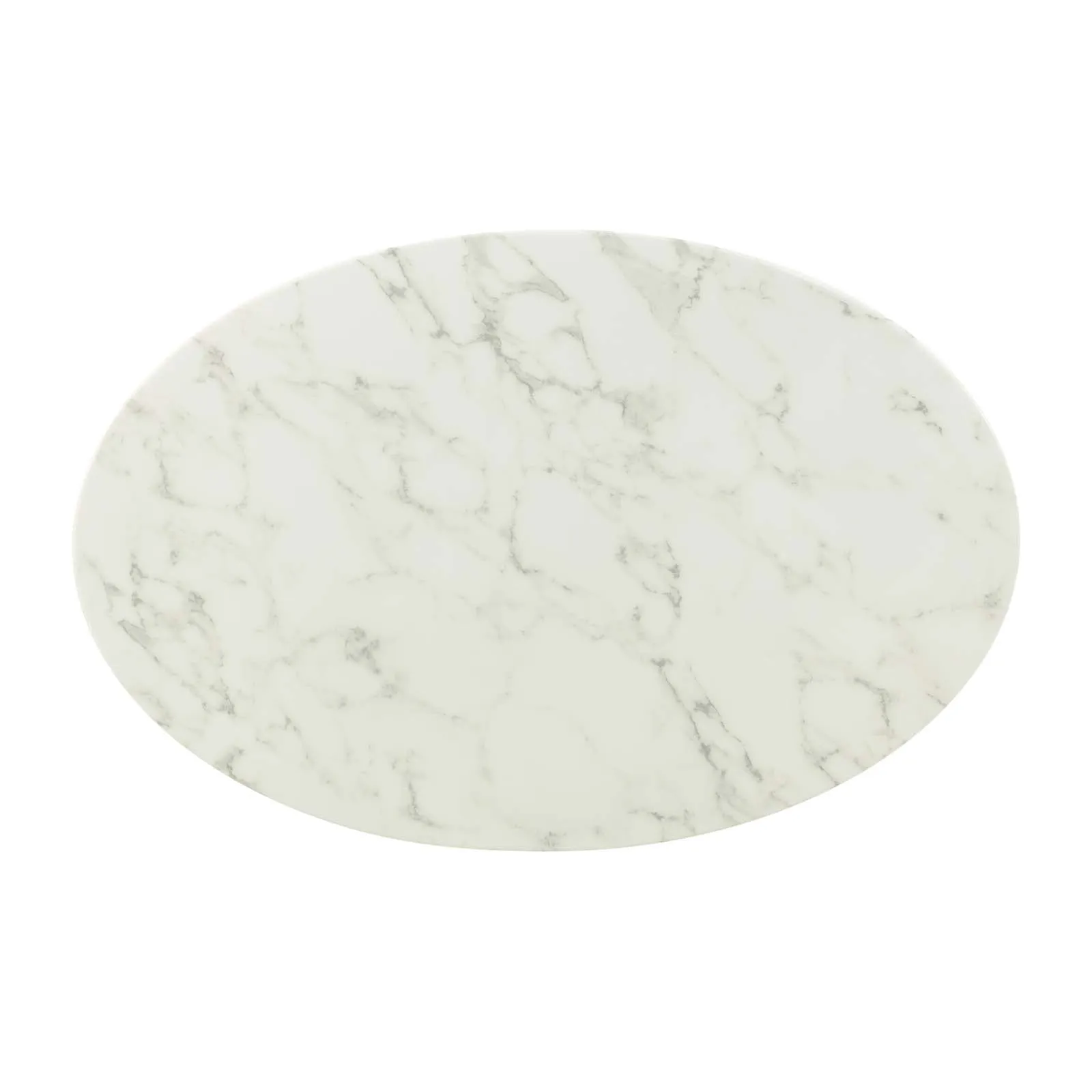 Lippa 42" Oval-Shaped Artifical Artificial Marble Coffee Table