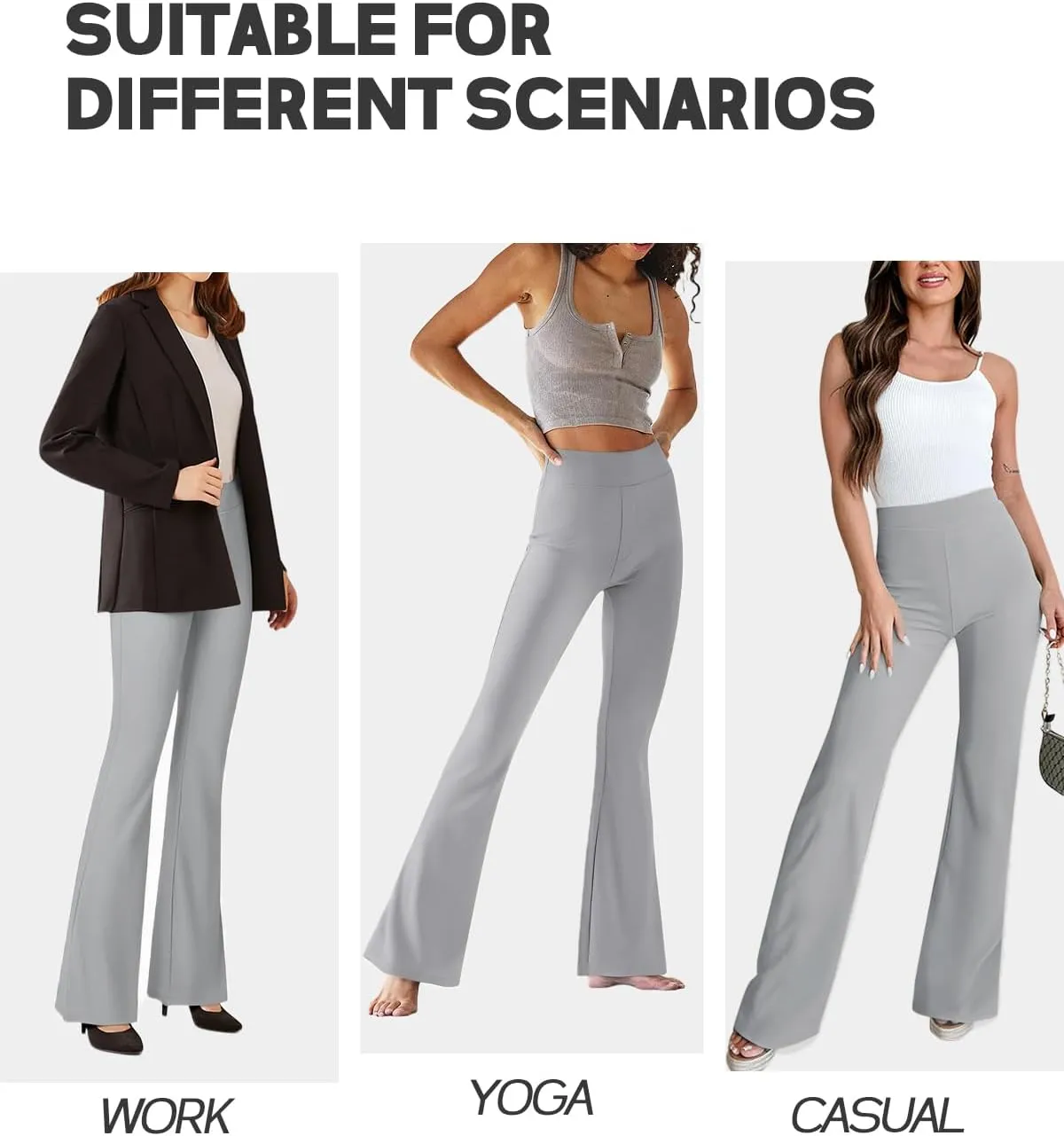 NIMIN Womens Dress Work Pants High Waisted Flare Casual Slacks Stretchy Boot Cut Yoga Trousers with Pockets 2025