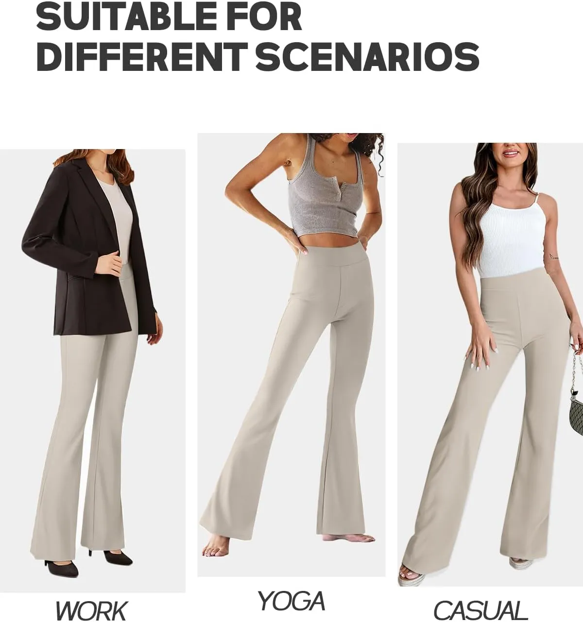 NIMIN Womens Dress Work Pants High Waisted Flare Casual Slacks Stretchy Boot Cut Yoga Trousers with Pockets 2025