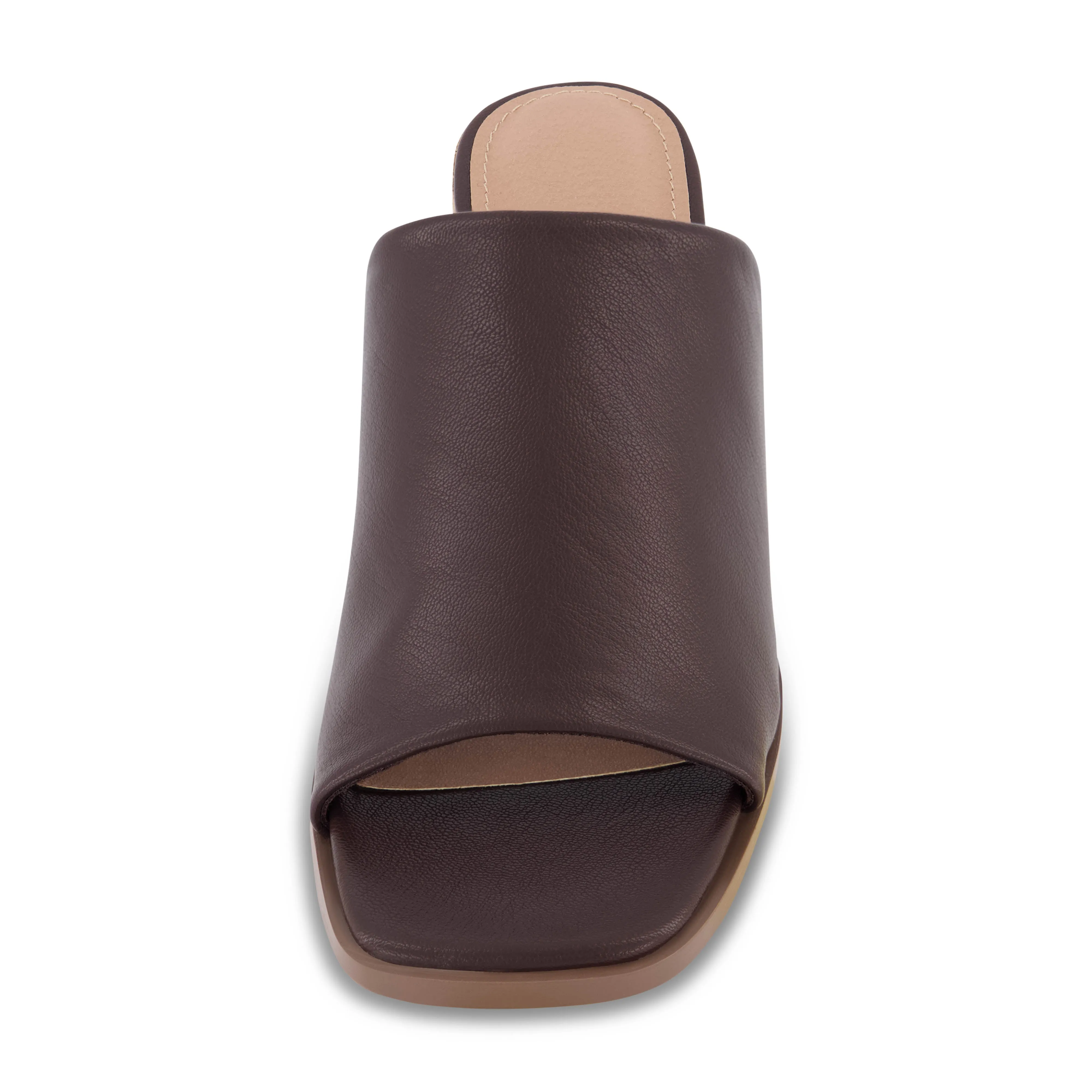 Olympia Stacked Heel Mule