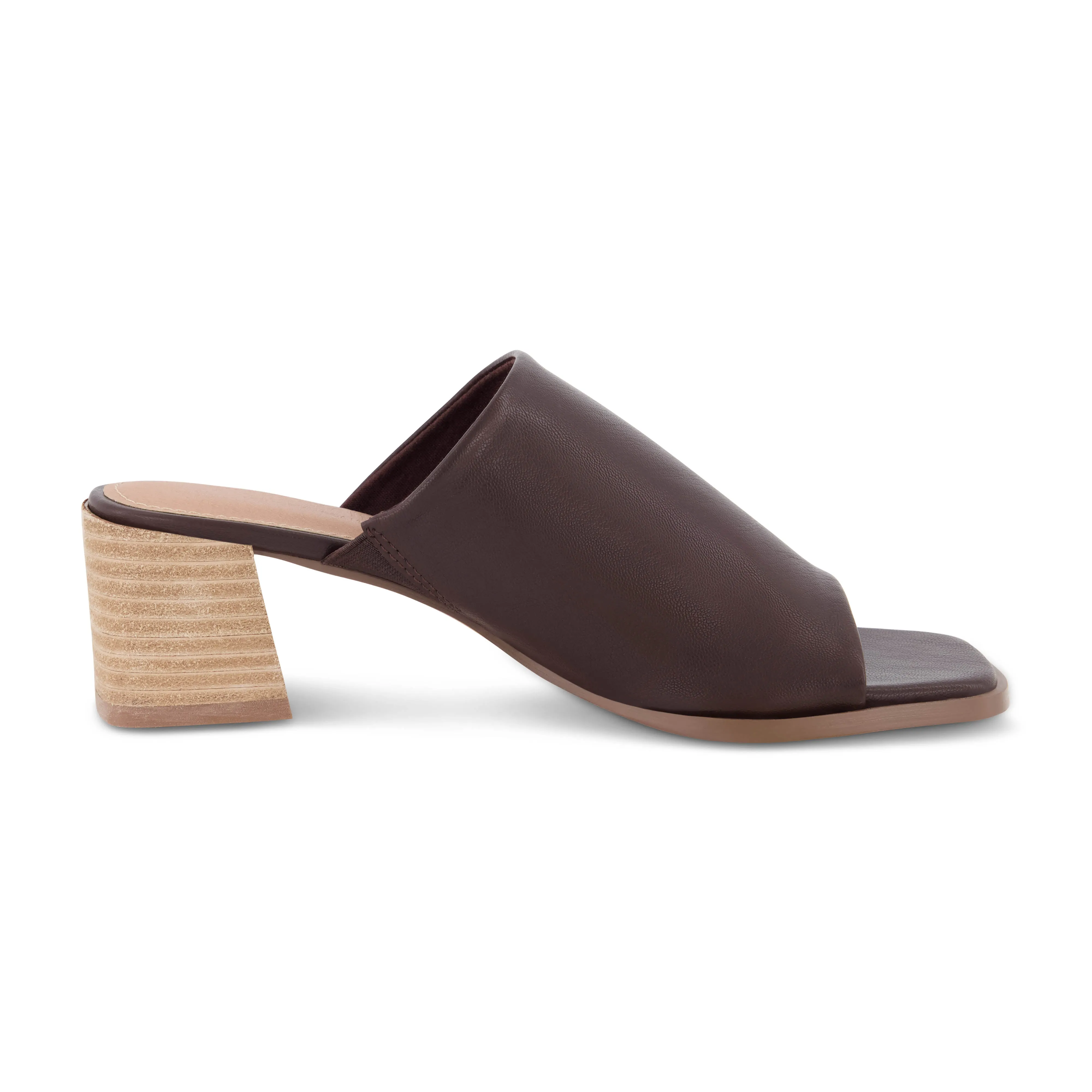 Olympia Stacked Heel Mule