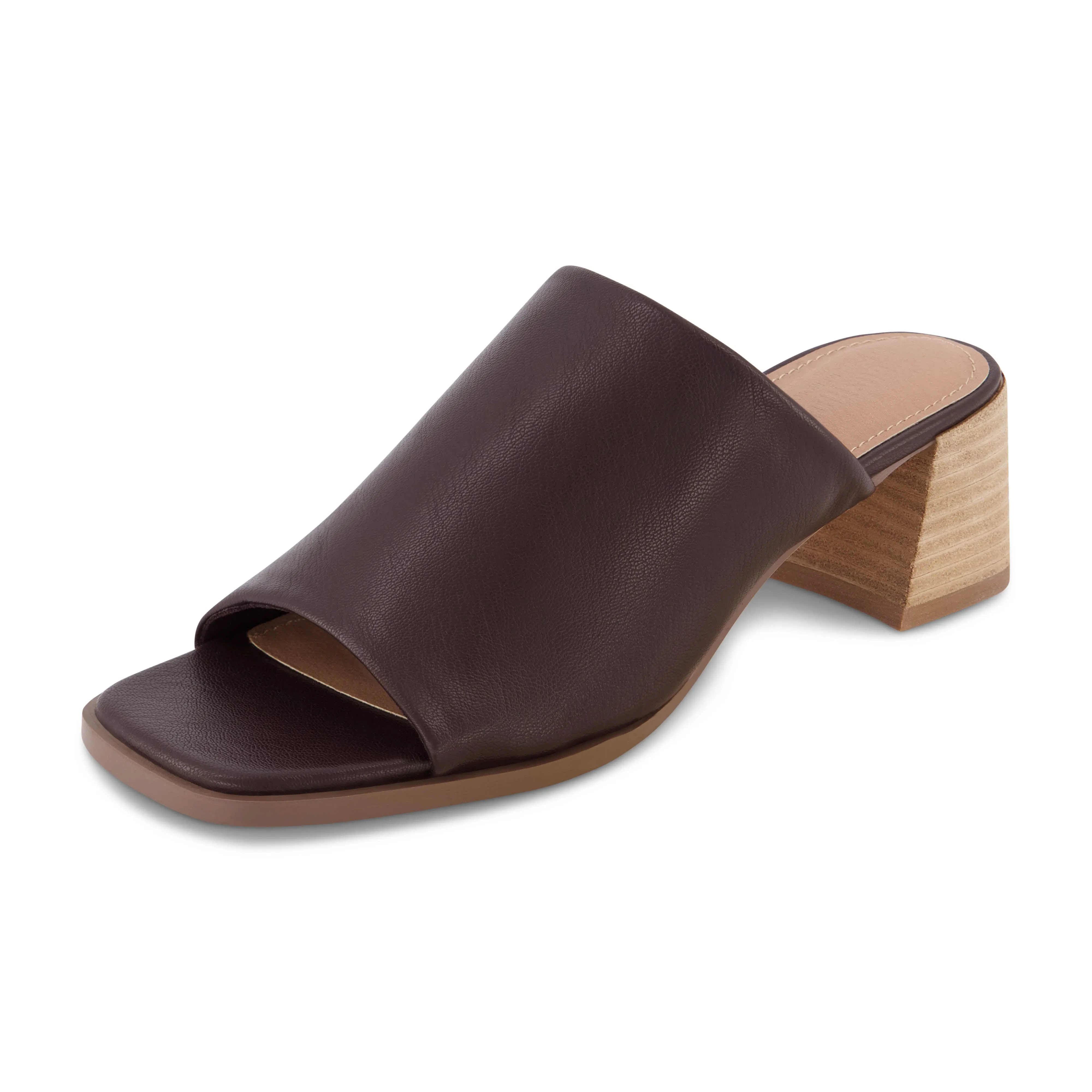 Olympia Stacked Heel Mule