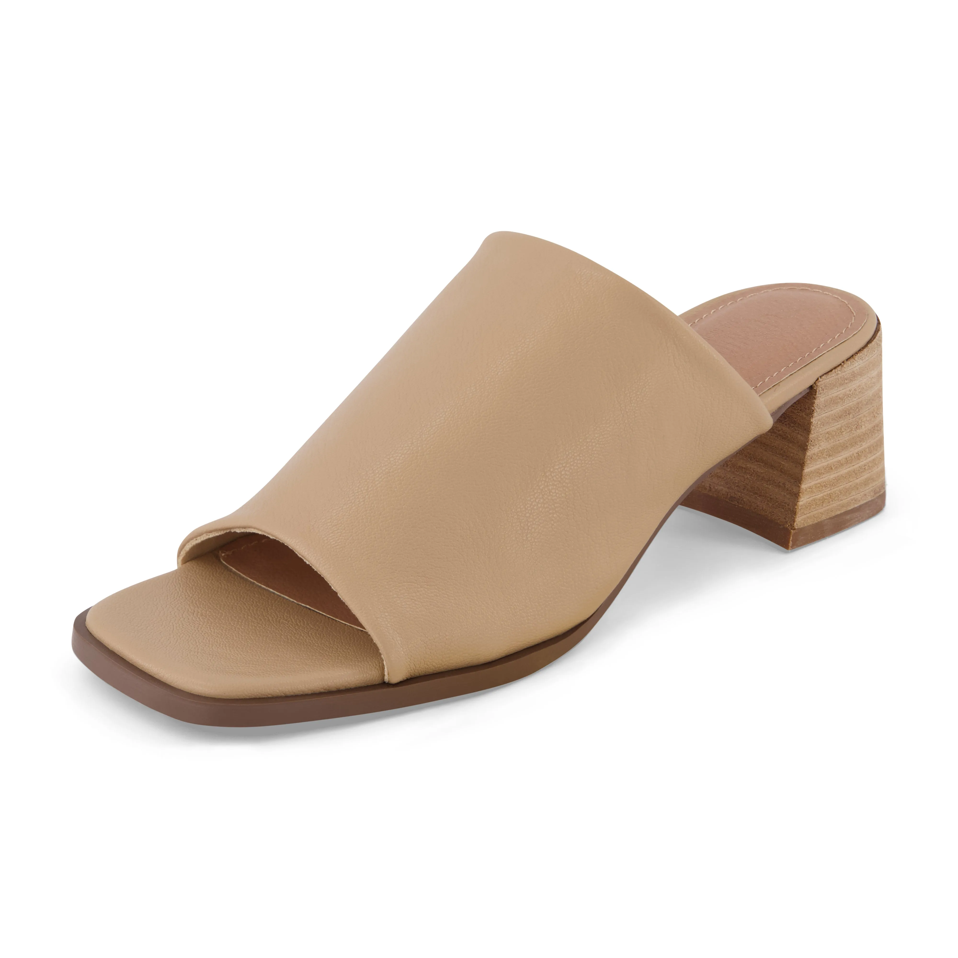 Olympia Stacked Heel Mule