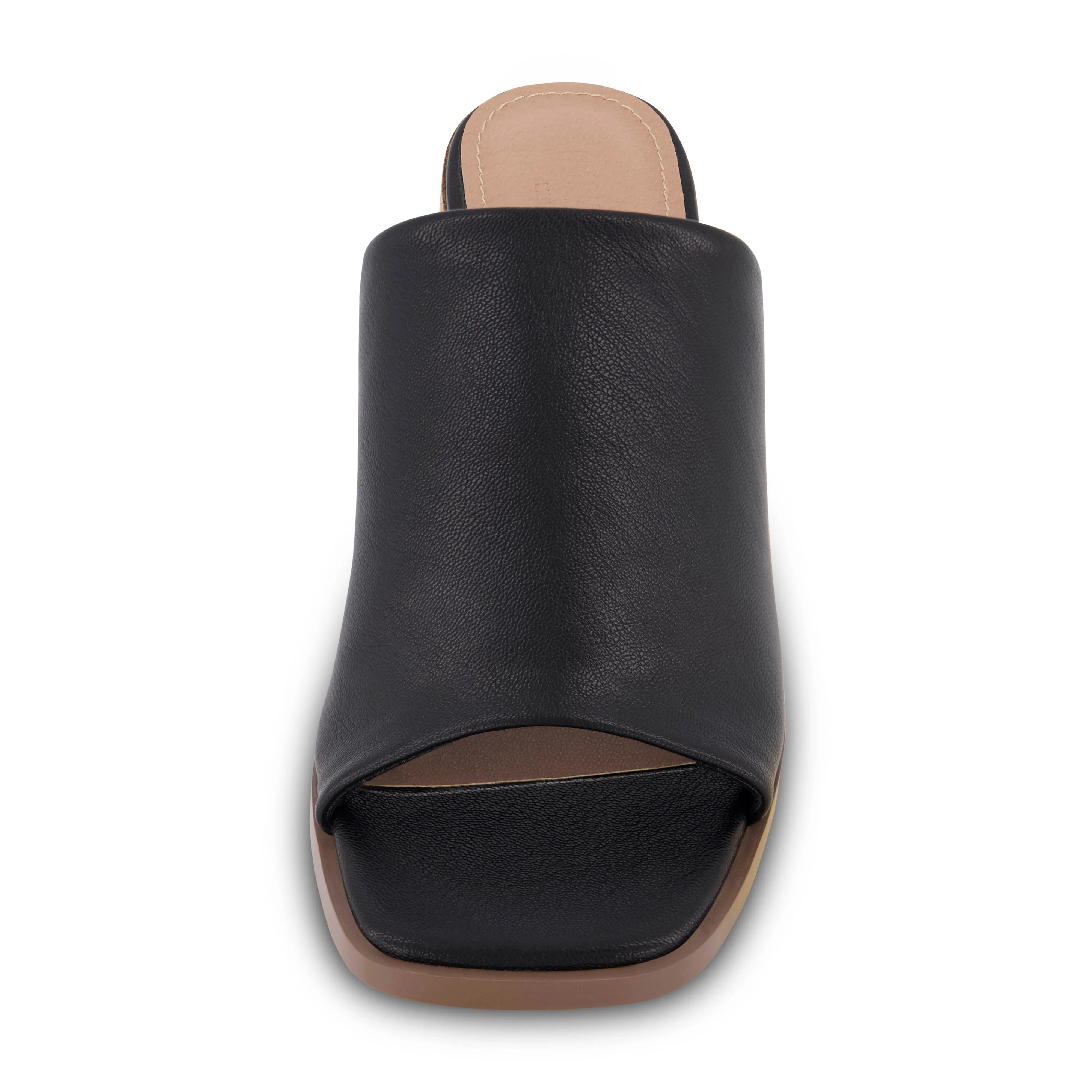 Olympia Stacked Heel Mule