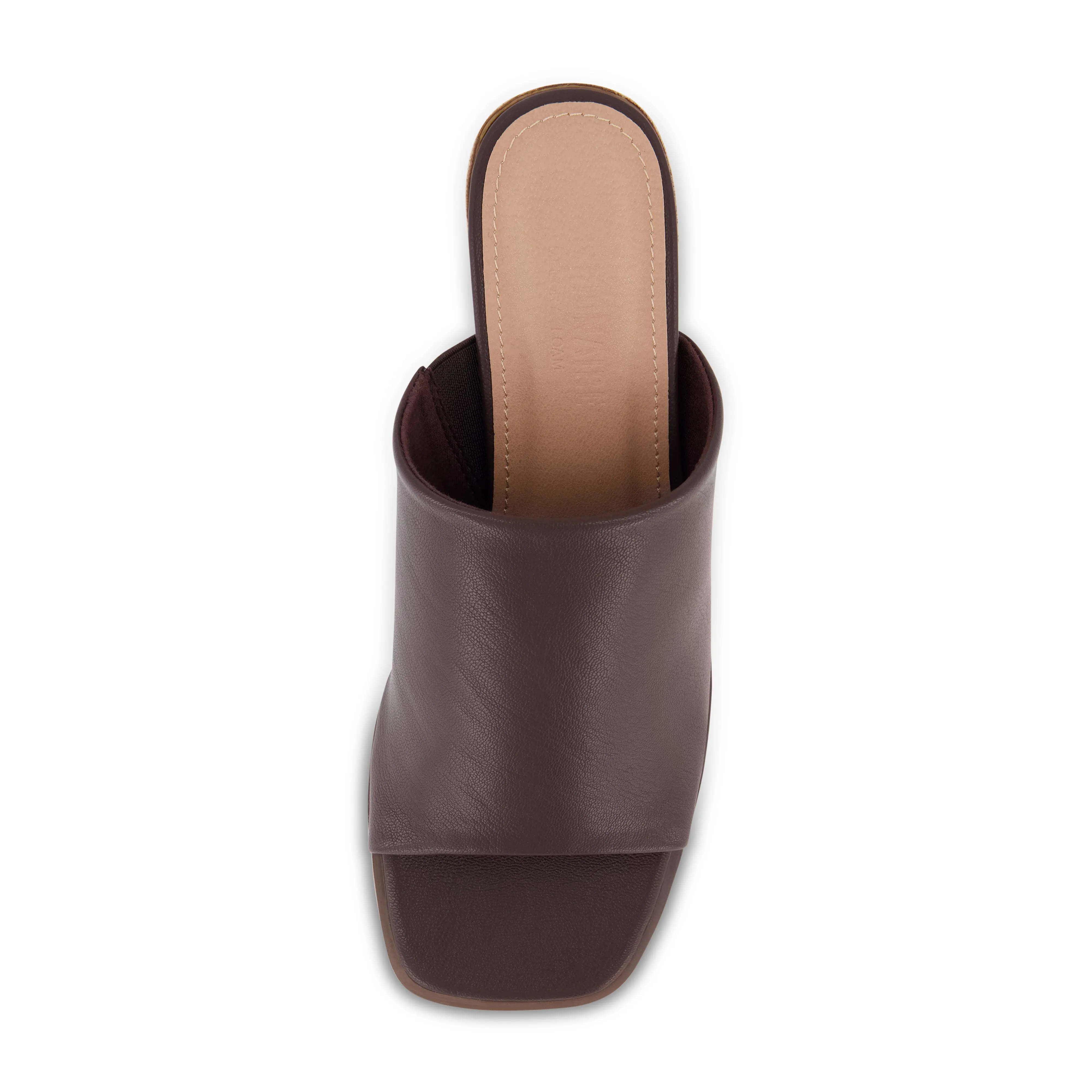 Olympia Stacked Heel Mule