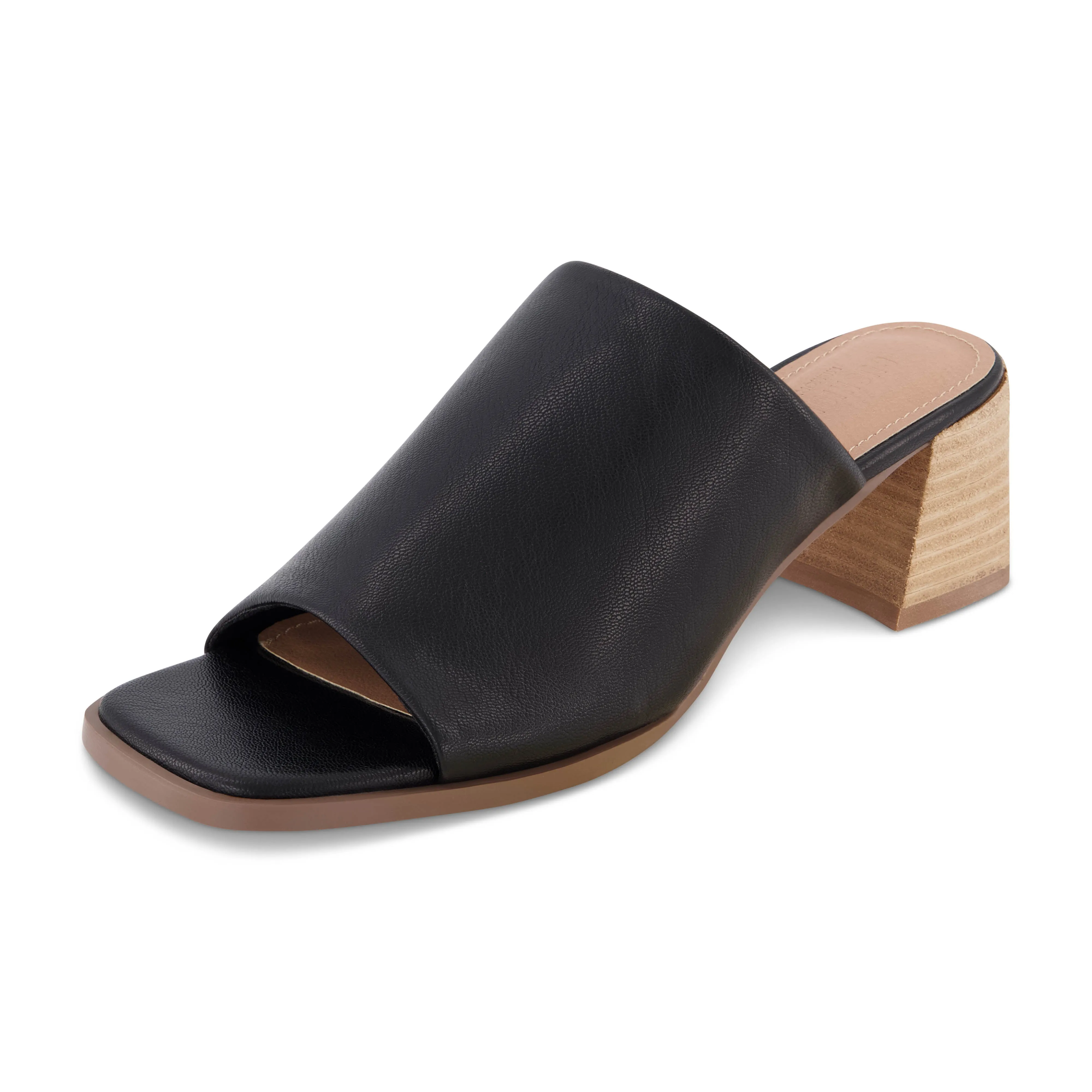 Olympia Stacked Heel Mule