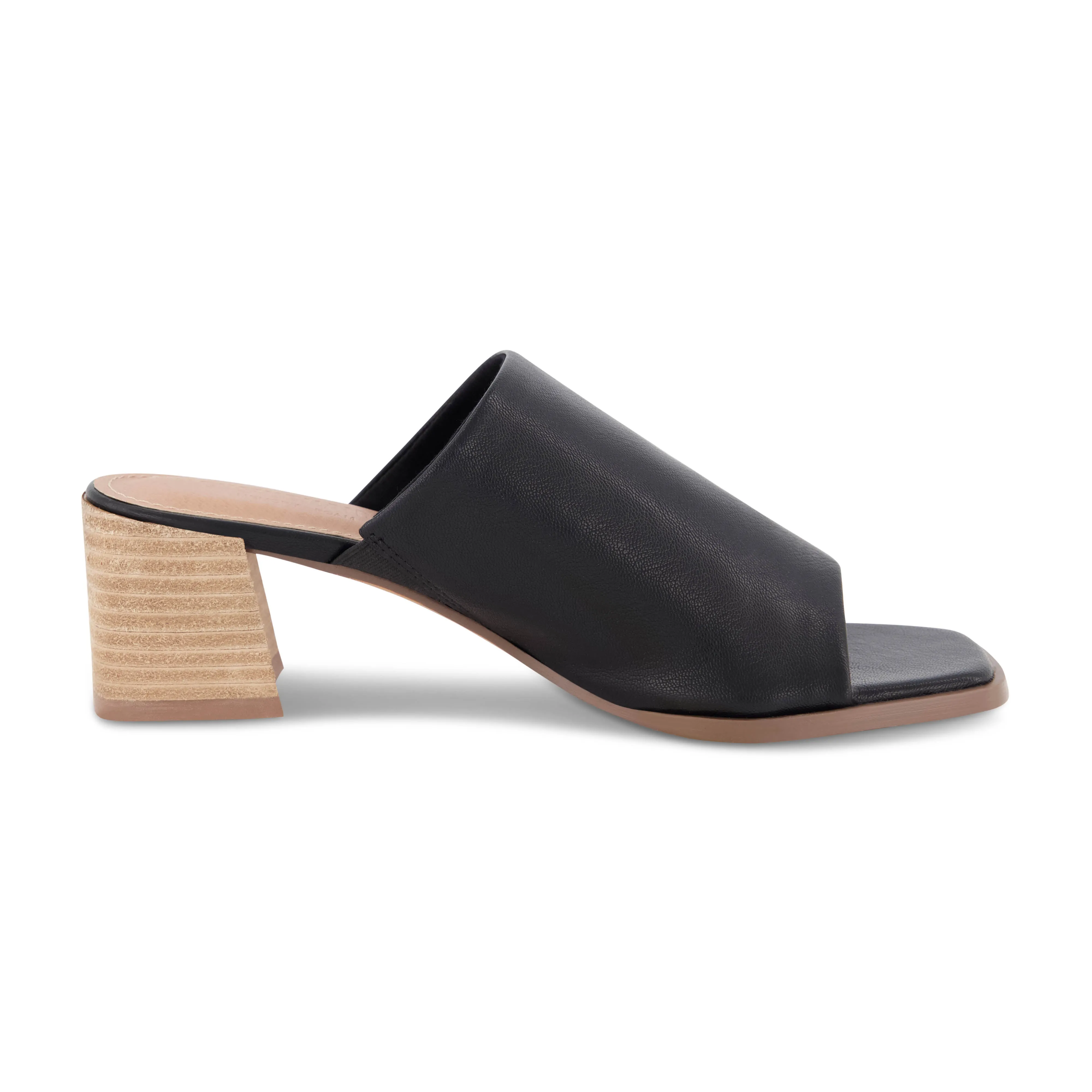 Olympia Stacked Heel Mule
