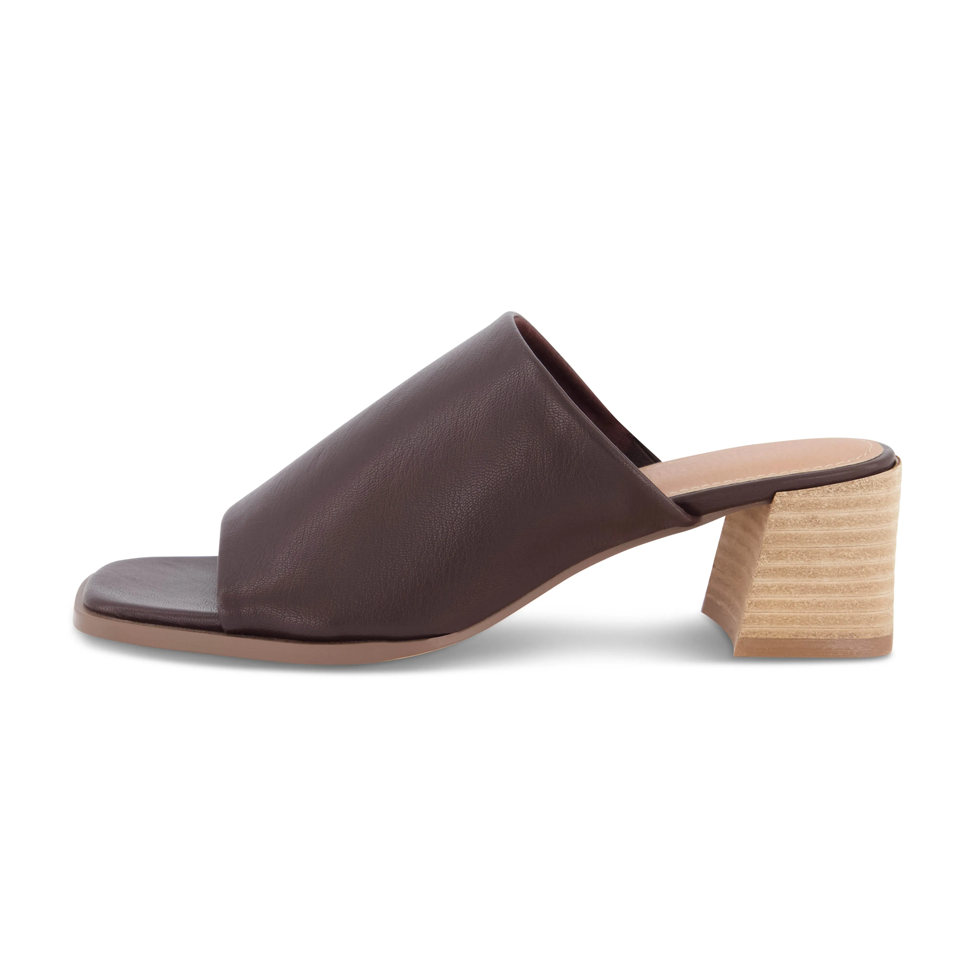 Olympia Stacked Heel Mule