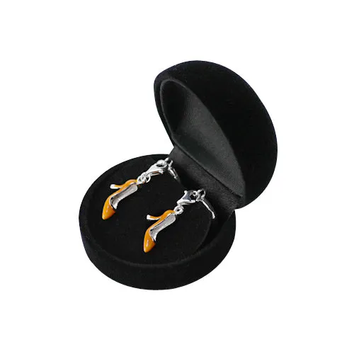 Orange High Heel Shoe Earrings