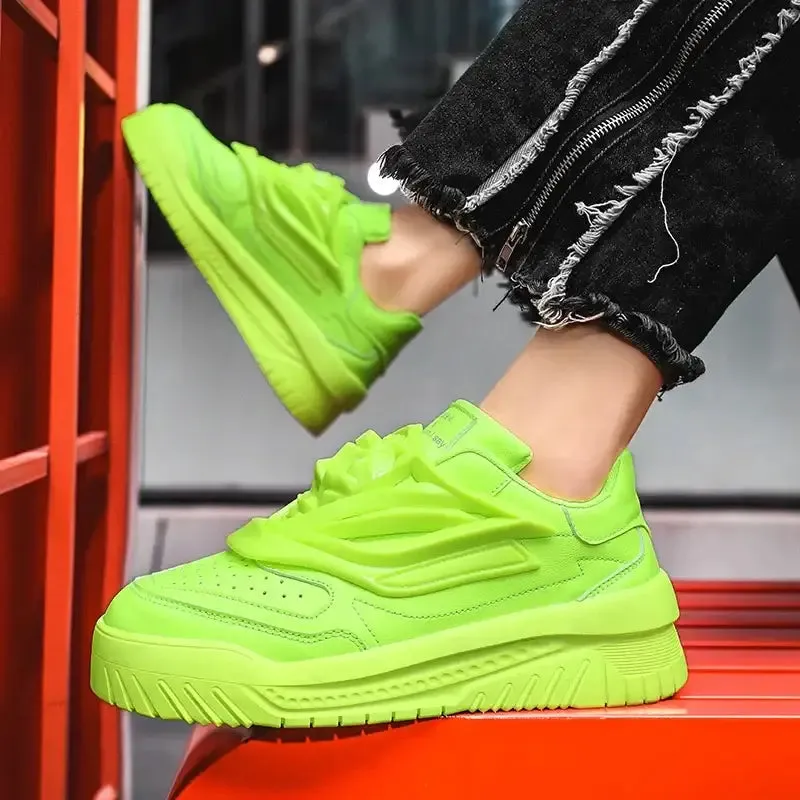 Patent Charol Lion Face Lace Up Sneakers