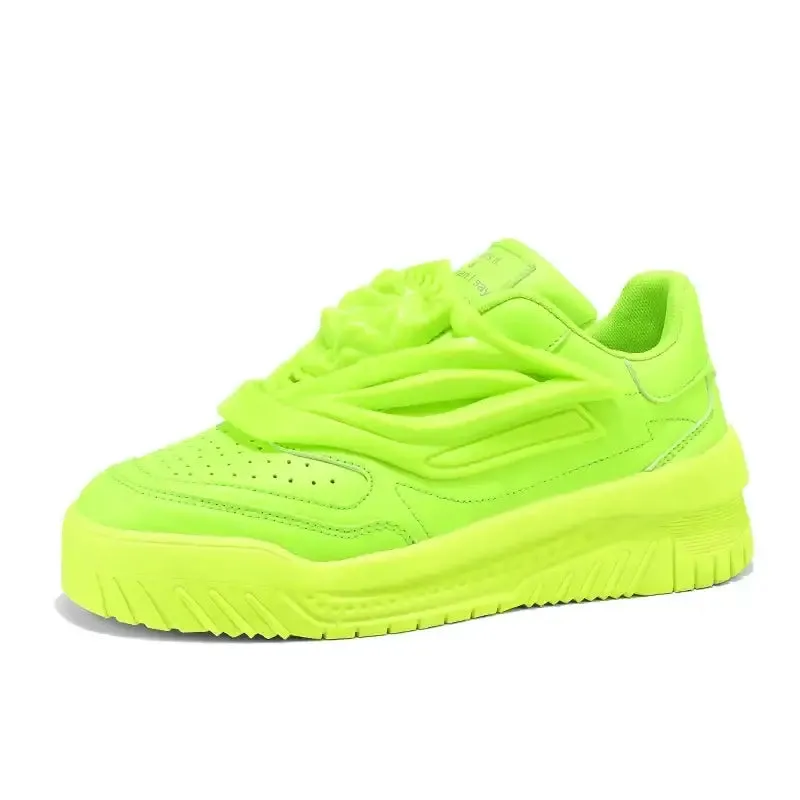 Patent Charol Lion Face Lace Up Sneakers