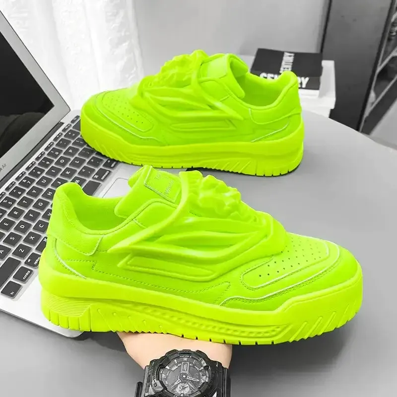 Patent Charol Lion Face Lace Up Sneakers