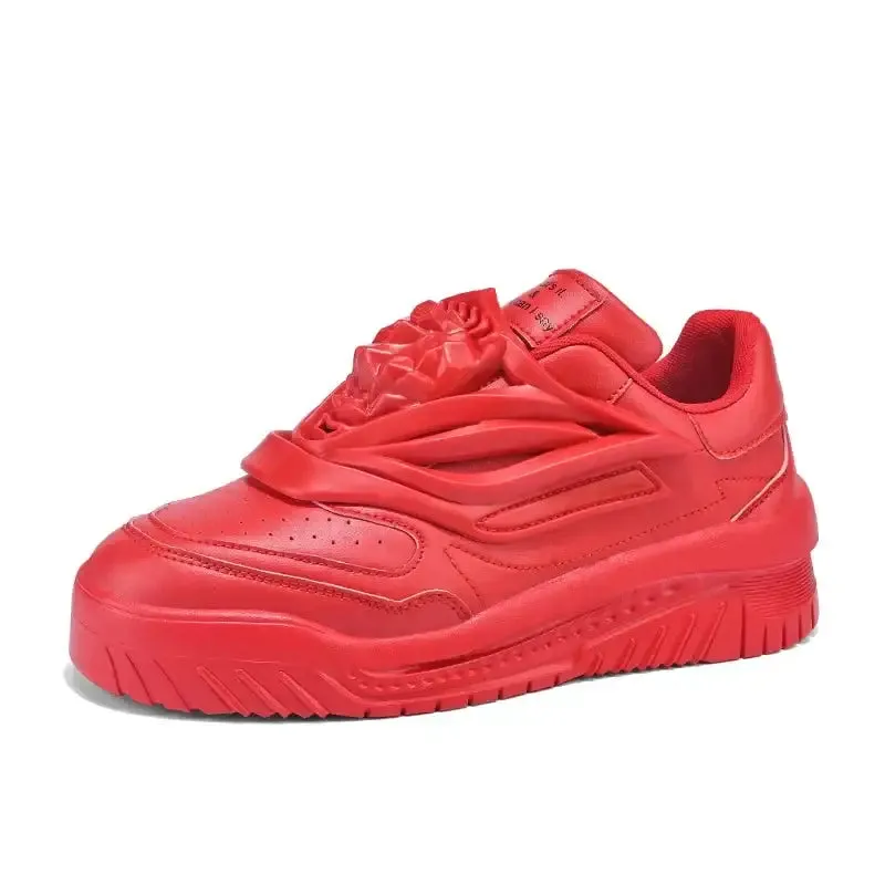 Patent Charol Lion Face Lace Up Sneakers