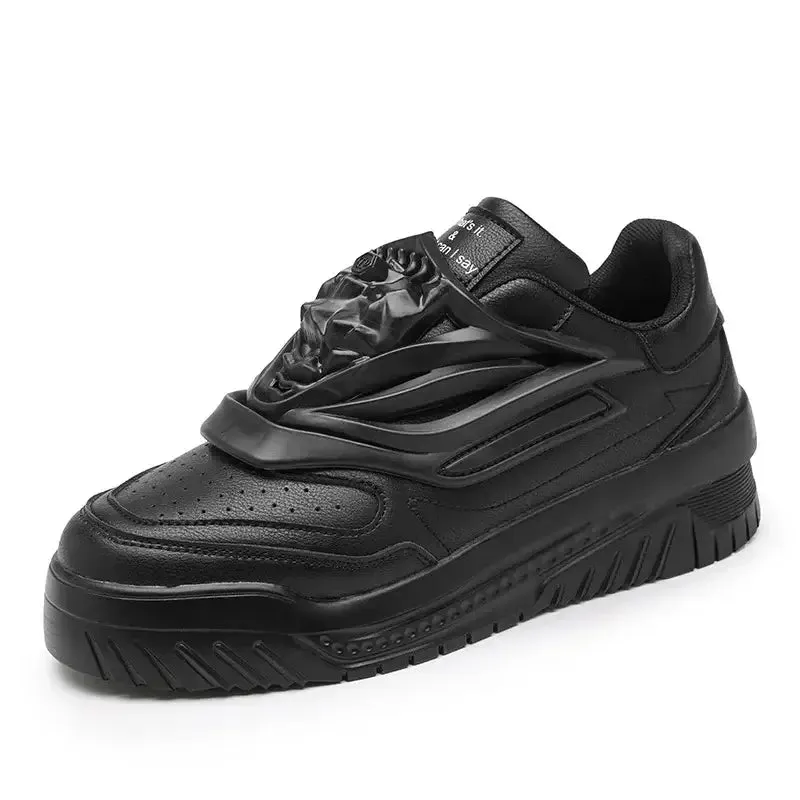 Patent Charol Lion Face Lace Up Sneakers