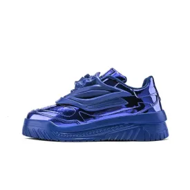 Patent Charol Lion Face Lace Up Sneakers