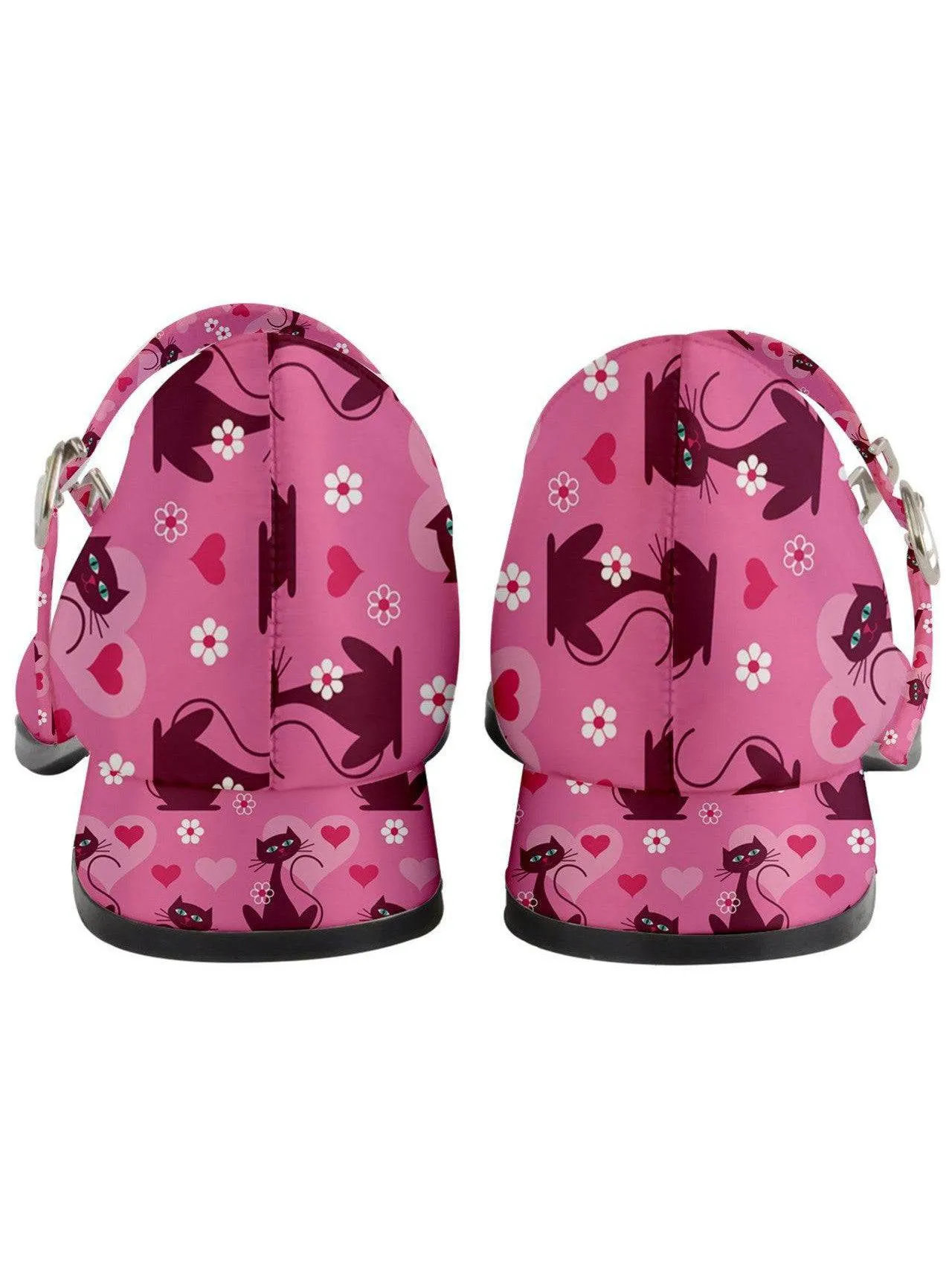 RETRO LOVE CATS WOMEN'S MARY JANE SHOES
