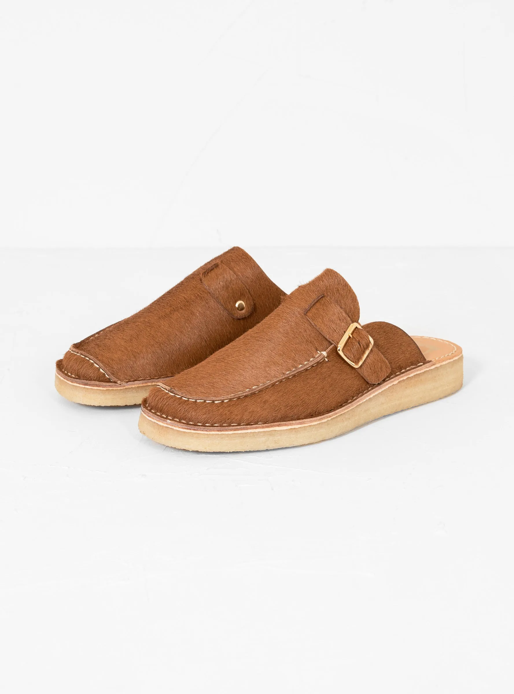 Side Seam Mules Brown
