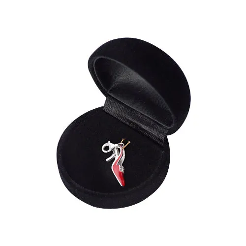 Silver and Red High Heel Charm