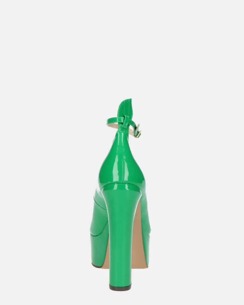 SOLEIL - scarpe con tacco alto in glassy verde