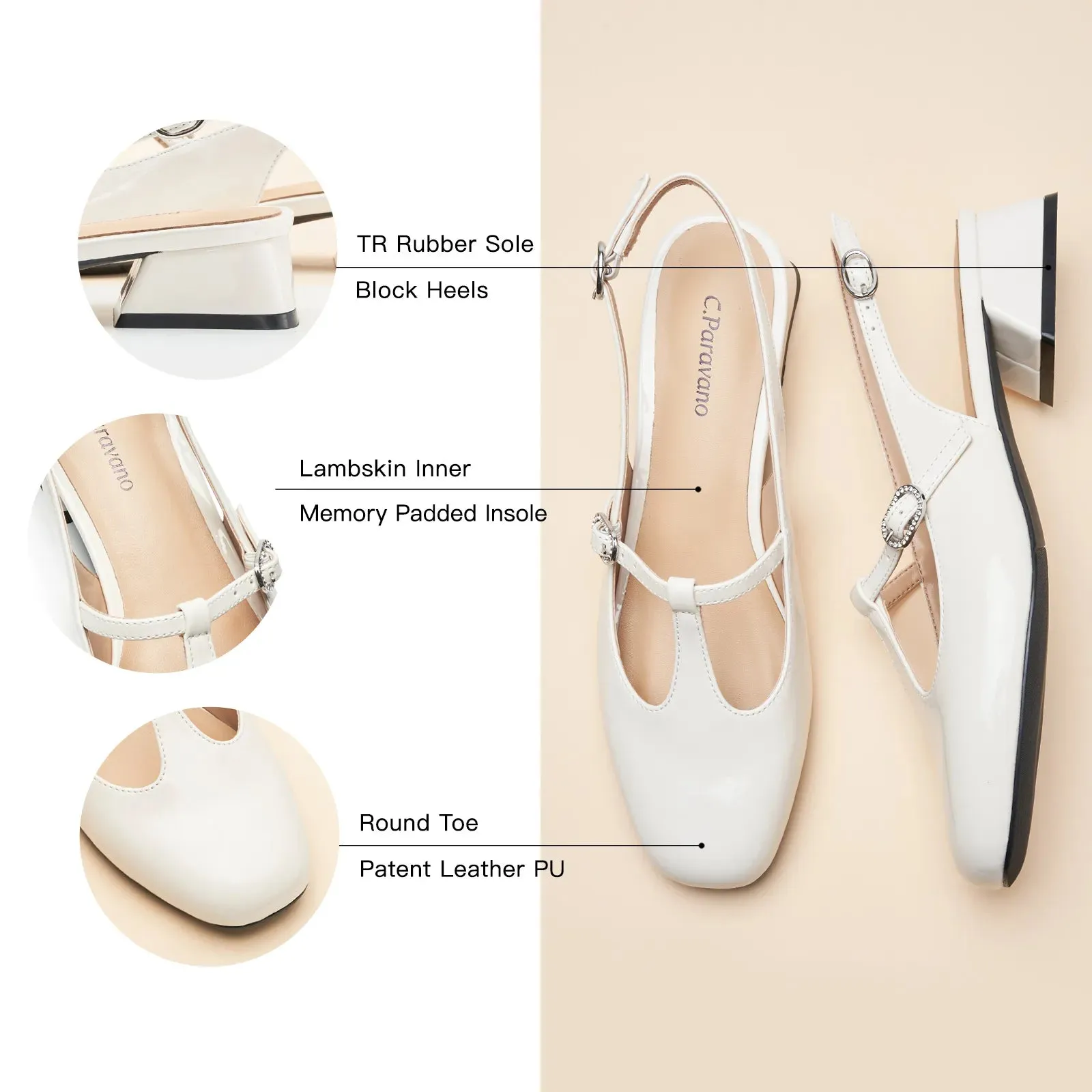 T-Strap Slingback Mary Jane (Nina)