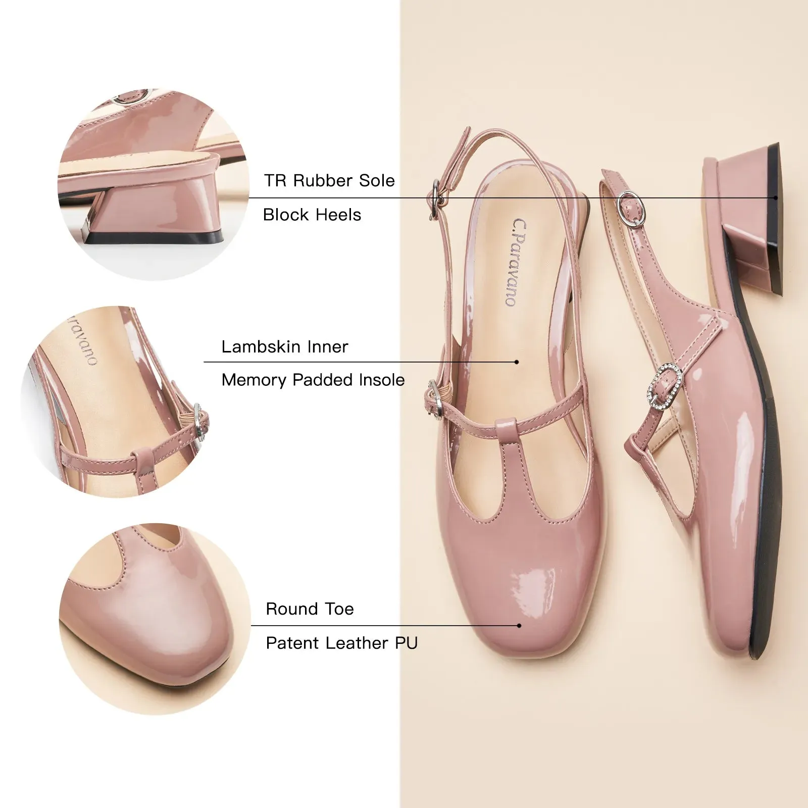T-Strap Slingback Mary Jane (Nina)